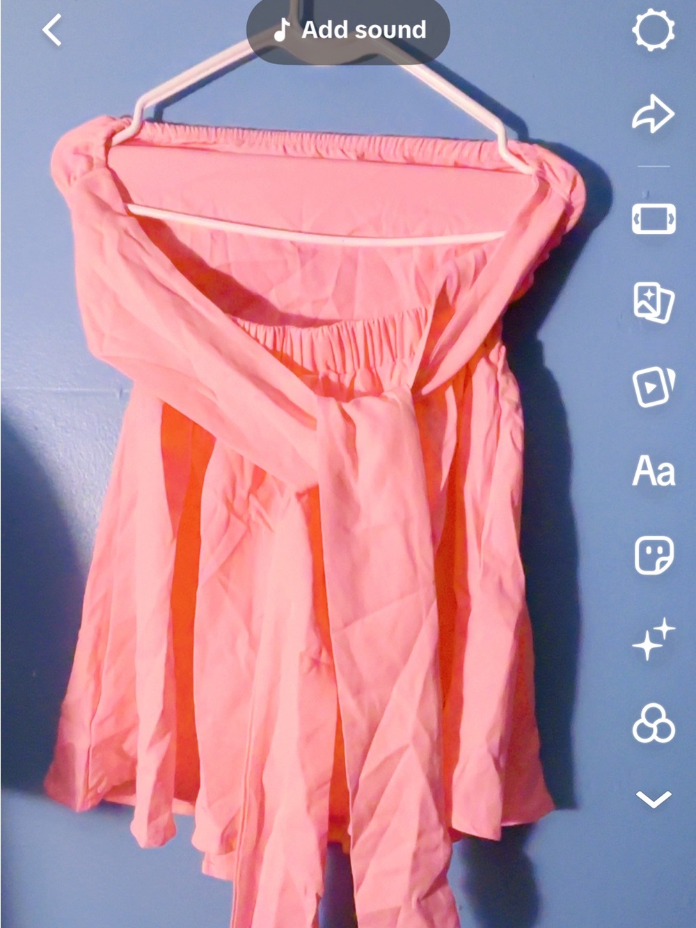 Women's Pink Tie-Waist Skirt